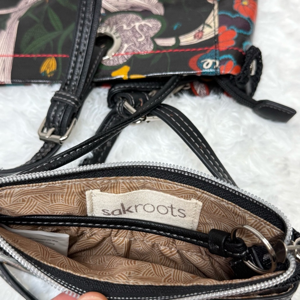 Sakroots Artist Circle Peace Birds Tote Set NWT Boho Festival Bag Wallet - Picture 11 of 16